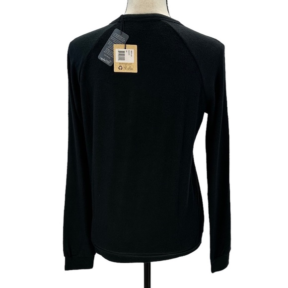 PJ Salvage Long Sleeve Crew Neck Majestically Purrrfect Lounge Sleep Top - Black - Picture 3 of 10